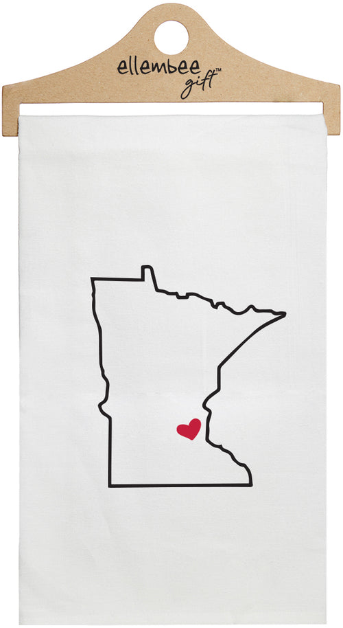 Minnesota - white kitchen tea towel