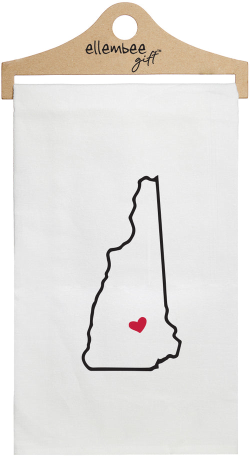 New Hampshire - white kitchen tea towel