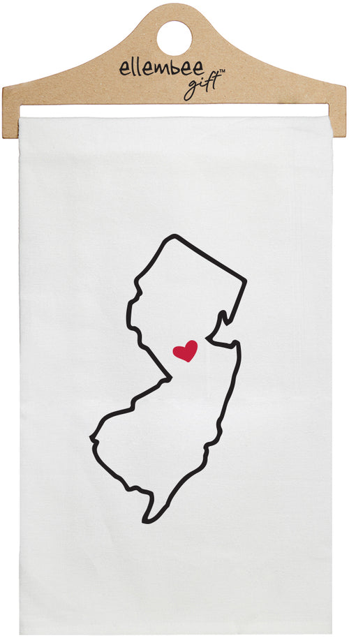 New Jersey - white kitchen tea towel