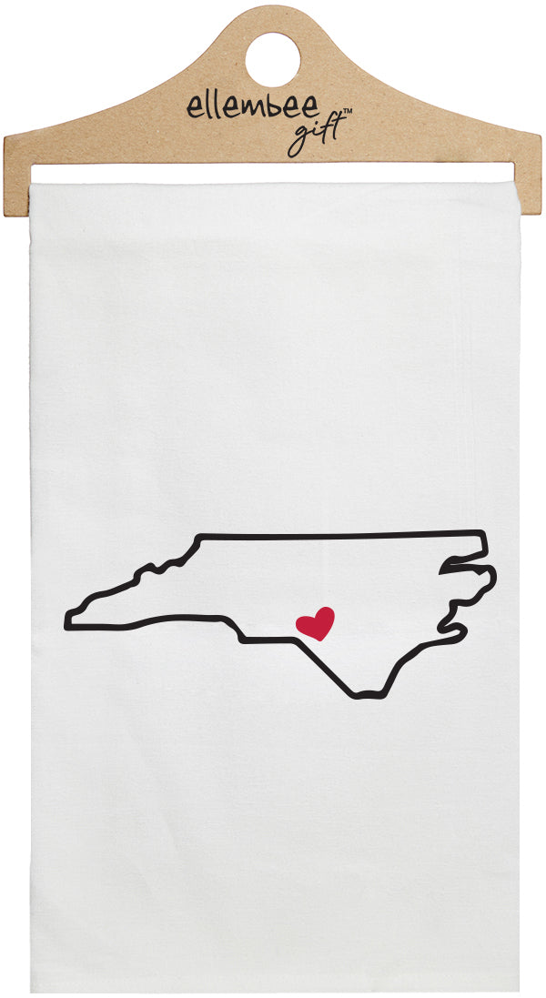 North Carolina - white kitchen tea towel