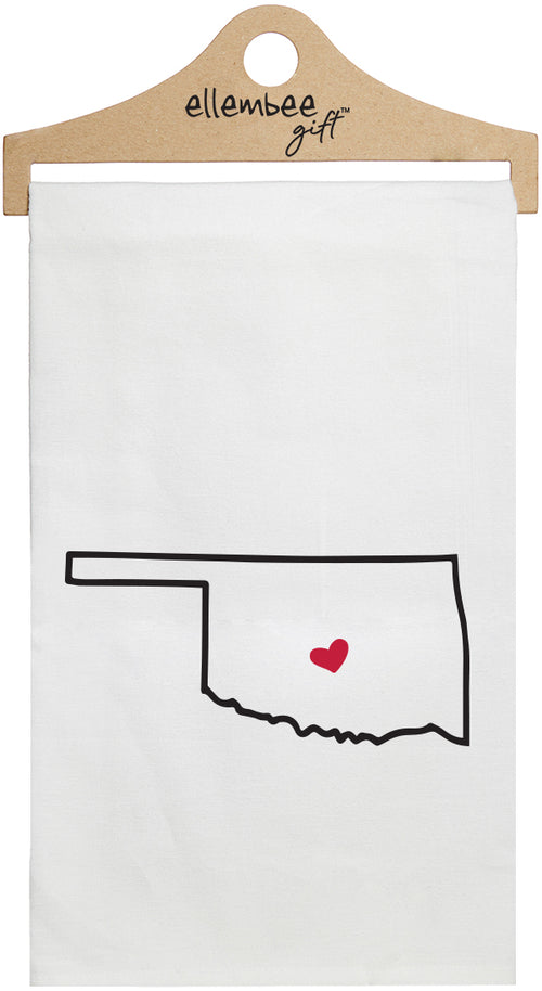 Oklahoma - white kitchen tea towel
