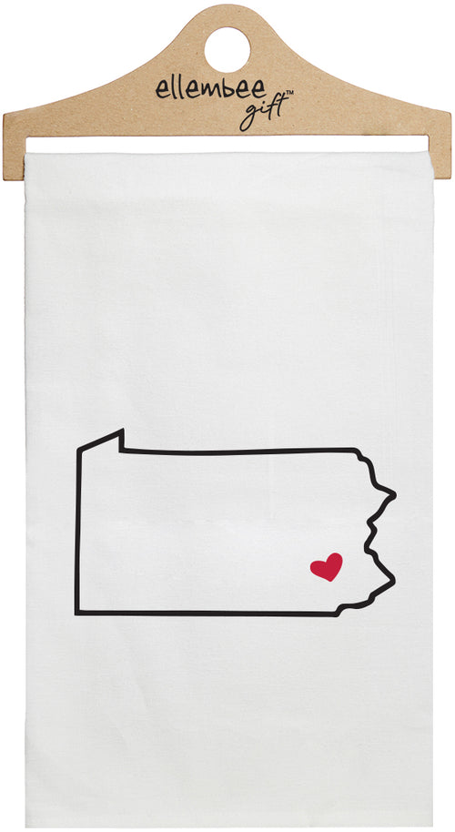 Pennsylvania - white kitchen tea towel