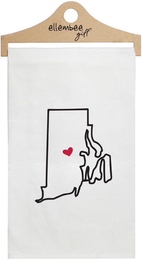 Rhode Island - white kitchen tea towel