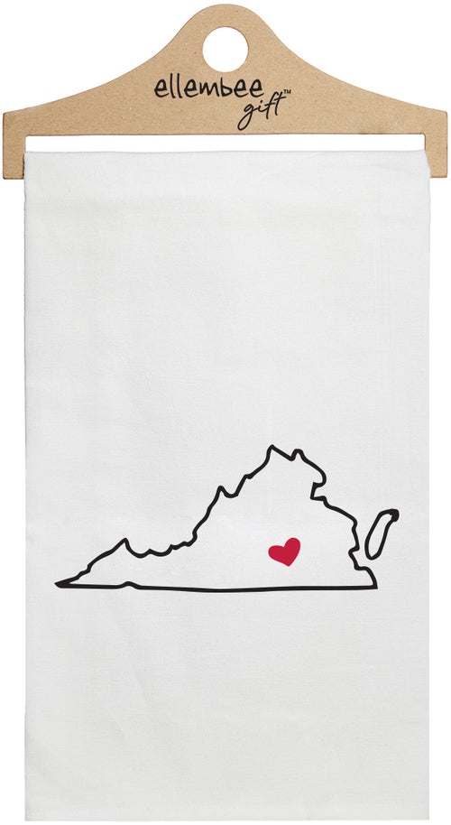 Virginia - white kitchen tea towel