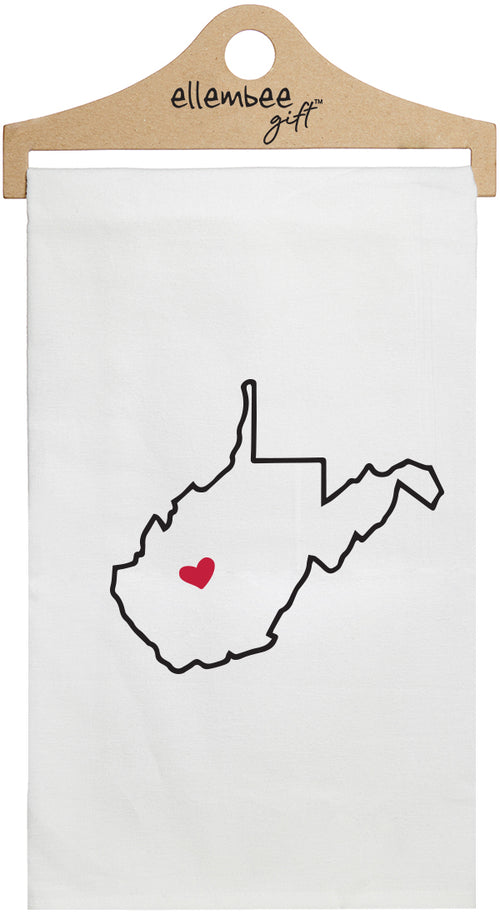 West Virginia - white kitchen tea towel