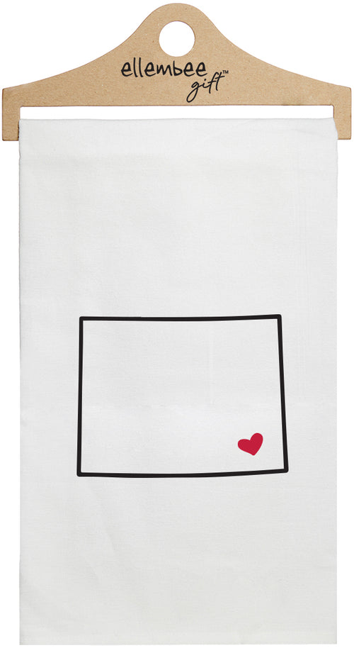 Wyoming - white kitchen tea towel