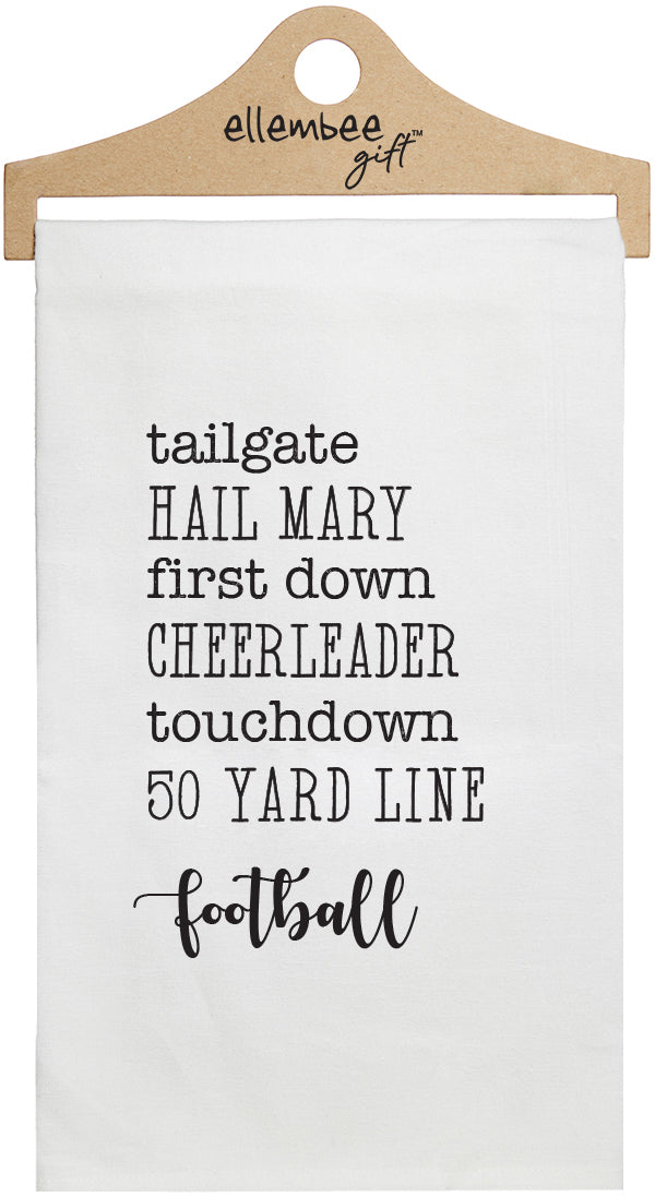 Football Hail Mary Cheerleader Favorite Things - white kitchen tea towel