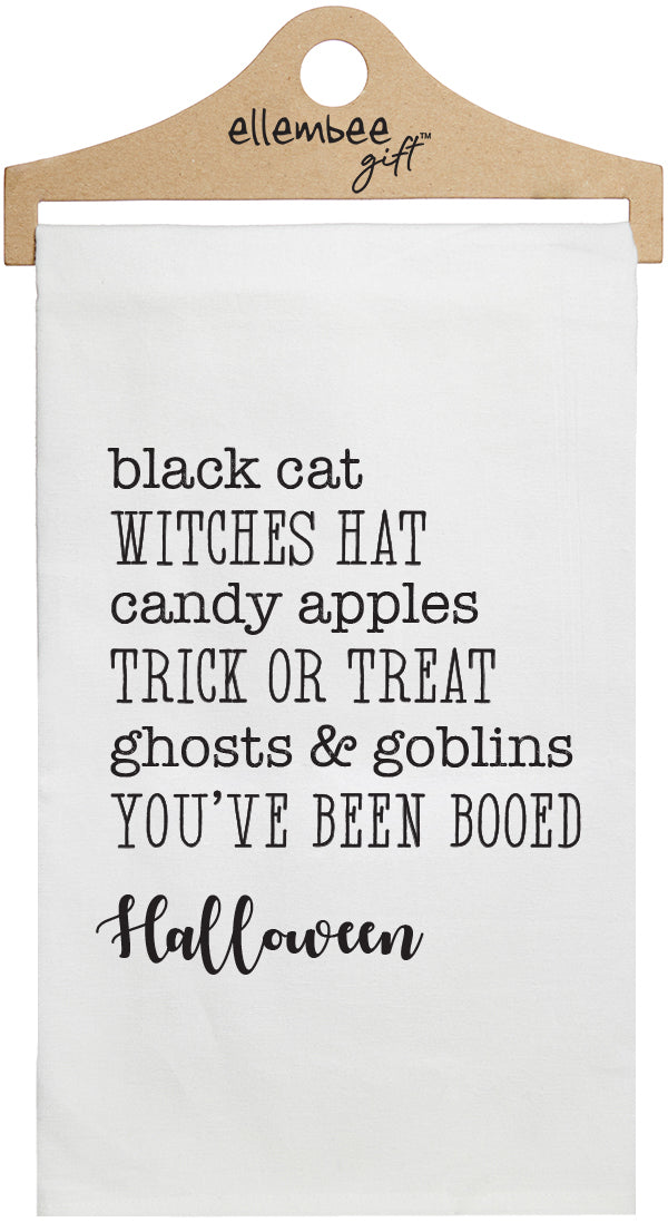 Halloween Trick or Treat Favorite Things - White Kitchen Tea Towel
