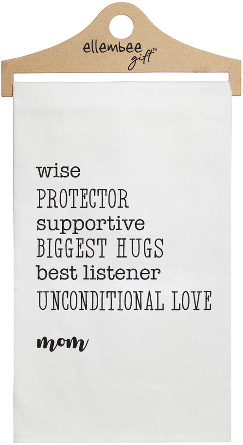 Wise | Protector | Supportive | Mom Favorite Things - White Kitchen Tea Towel