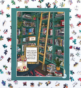 I fully intend to read all the books I've purchased, and I'm on track to do so by my 632nd birthday |  1000 piece soft touch Jigsaw Puzzle