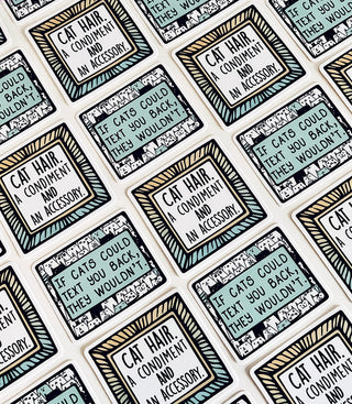 If cats could text you back they wouldn't vinyl stickers
