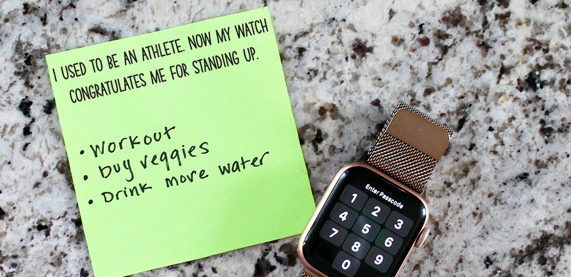 I used to be an athlete. Now my watch congratulates me for standing up 100 sheet sticky note pad