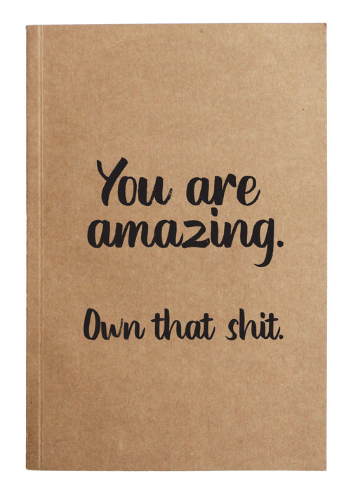 You are amazing.  Own that shit.  kraft notebook