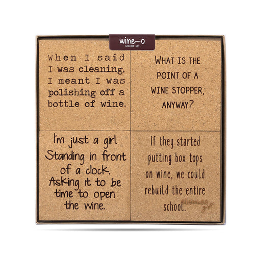 Wine-o Cork Coaster Set