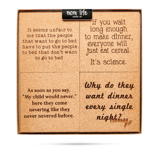 Mom Life Cork Coaster Set