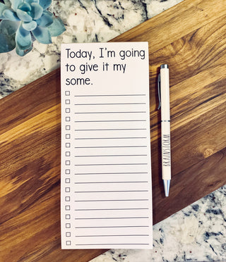 Today I am going to give it my some list pad