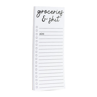 Groceries & shit wine list pad