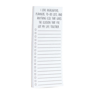 I love highlighters, planners, to-do lists, and anything else that gives the illusion that I've got my life together list pad