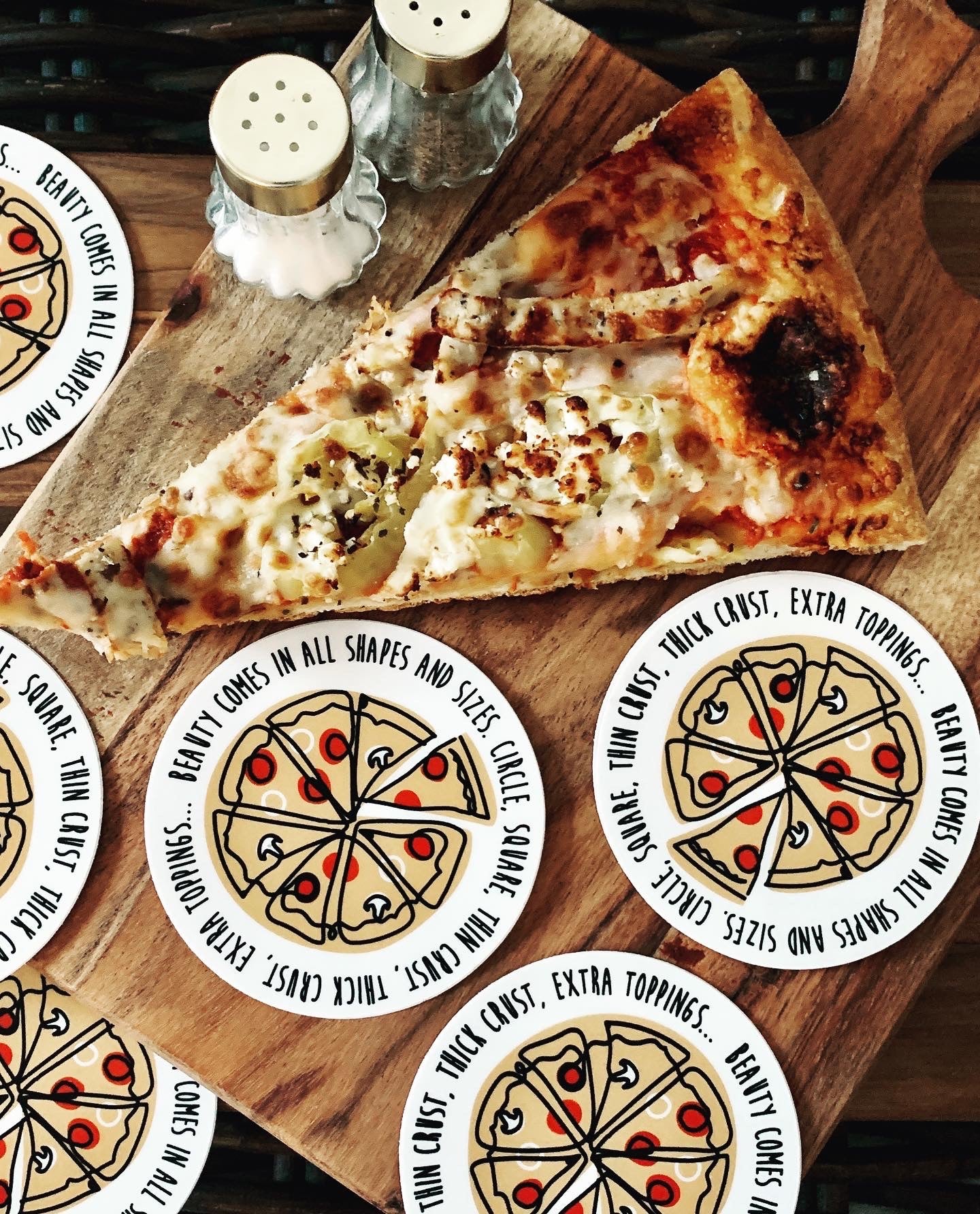 Beauty comes in all shapes and sizes. Circle, square, thin crust, thick crust, extra toppings.. vinyl stickers