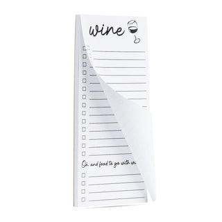 Wine. Oh and food to go with wine list pad