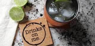 Drinks on me Cork Coaster