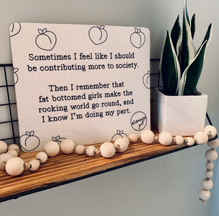Sometimes I feel like I should be contributing more to society. Swedish dishcloth