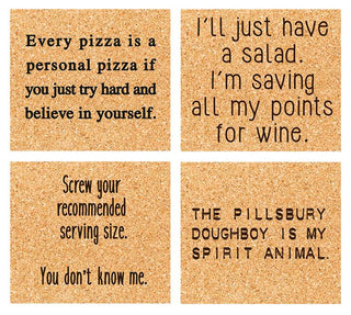 Foodie Cork Coaster Set