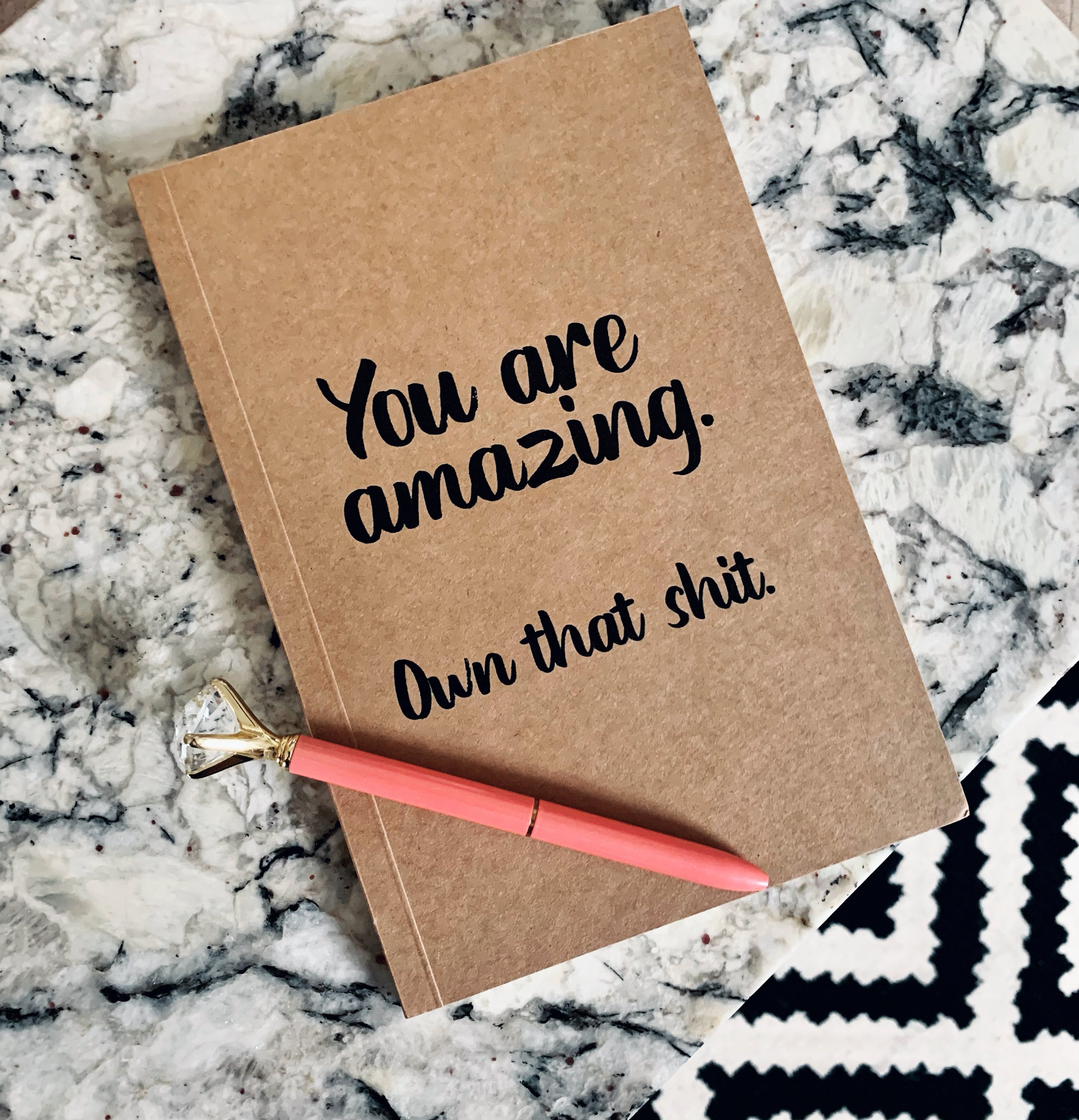 You are amazing.  Own that shit.  kraft notebook